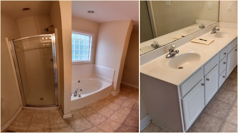 Full Master Bathroom Remodel Before Photo